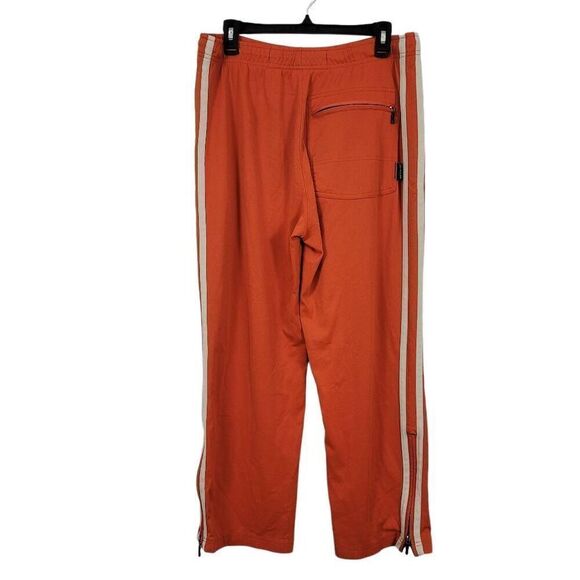 Vintage 90s Y2K Abercrombie and Fitch Orange Track Pants Sz S Straight Leg Zip - Picture 2 of 7